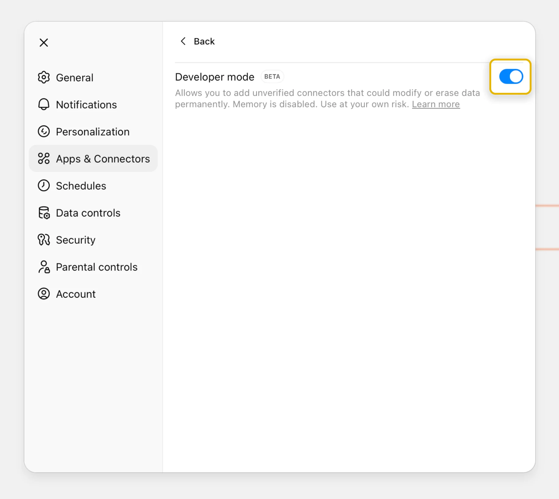 Enable Developer mode