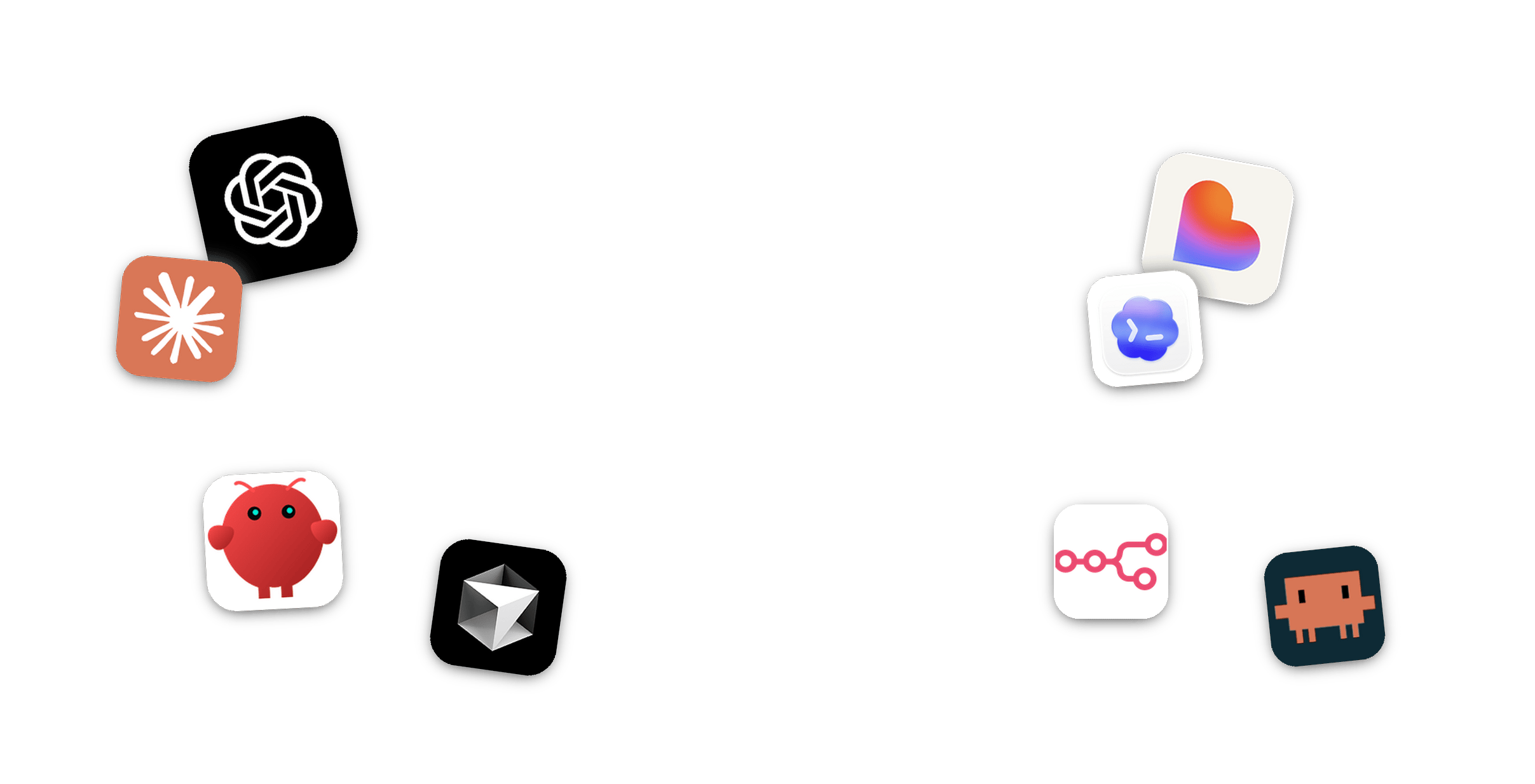 Craft integration icons — Claude, ChatGPT, Lovable, and more