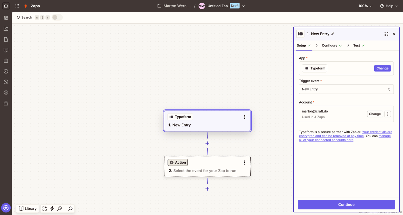 Seleccionar solicitud personalizada en webhooks de Zapier