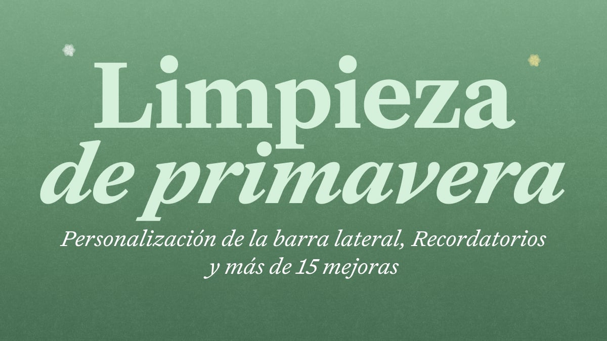 Publicación del blog de Craft: Actualización de Craft - Personalización de la barra lateral, Reminders y más de 15 mejoras
