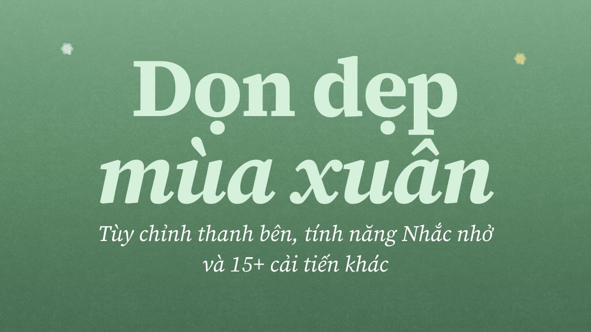 Cập nhật Craft - Tuỳ chỉnh thanh bên, Tính năng Lời nhắc và 15+ cải tiến khác