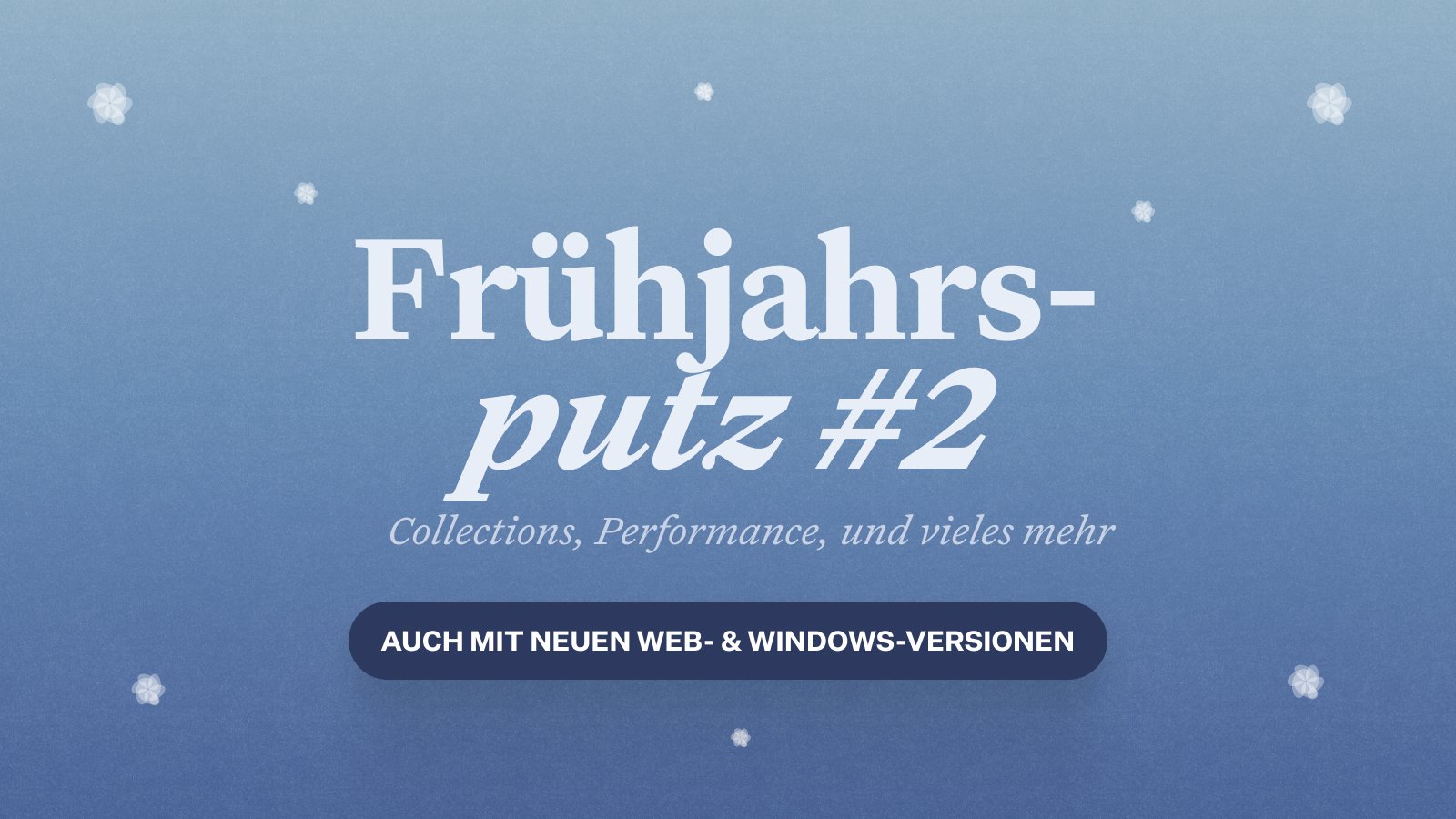 Craft update - Verbesserungen überall - Collections, Web, und Windows!
