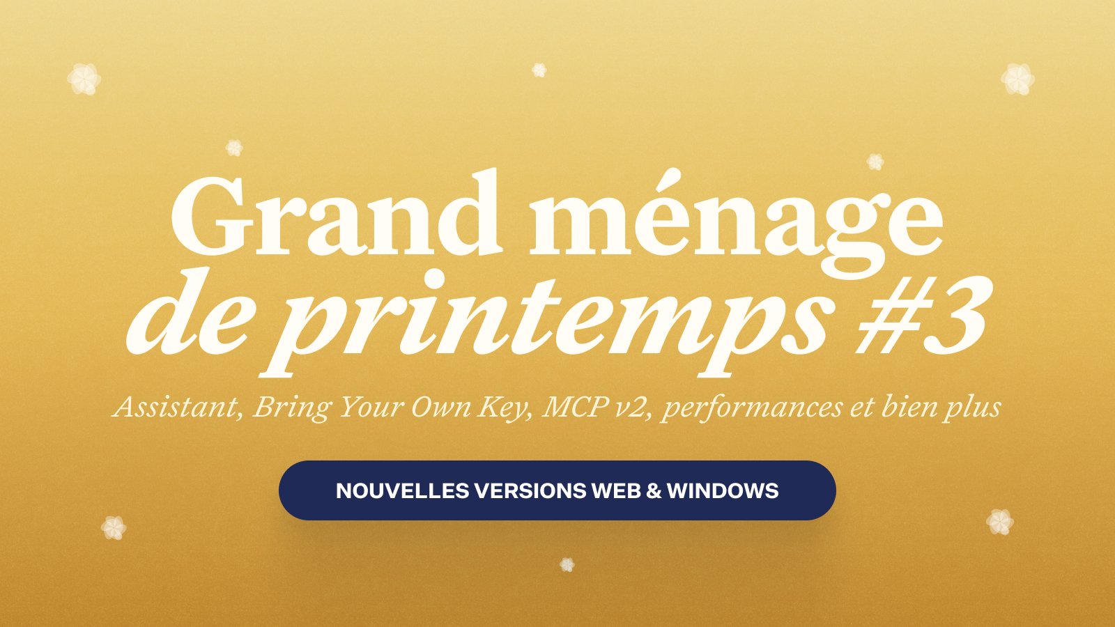 Mise à jour Craft - Un Assistant plus flexible, Bring Your Own Key, MCP v2 et améliorations de performance