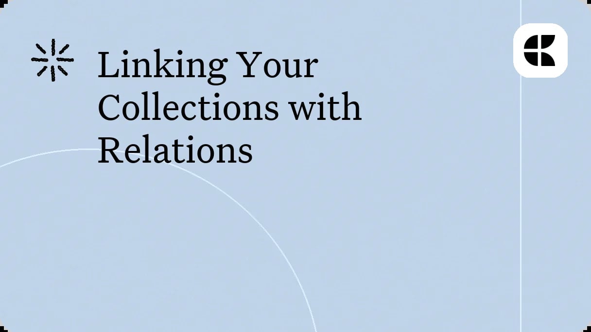 Linking Your Collections with Relations