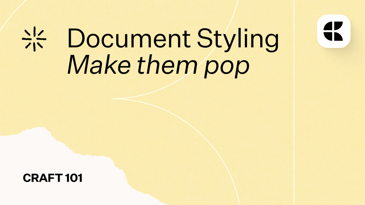 Style Your Documents in Craft