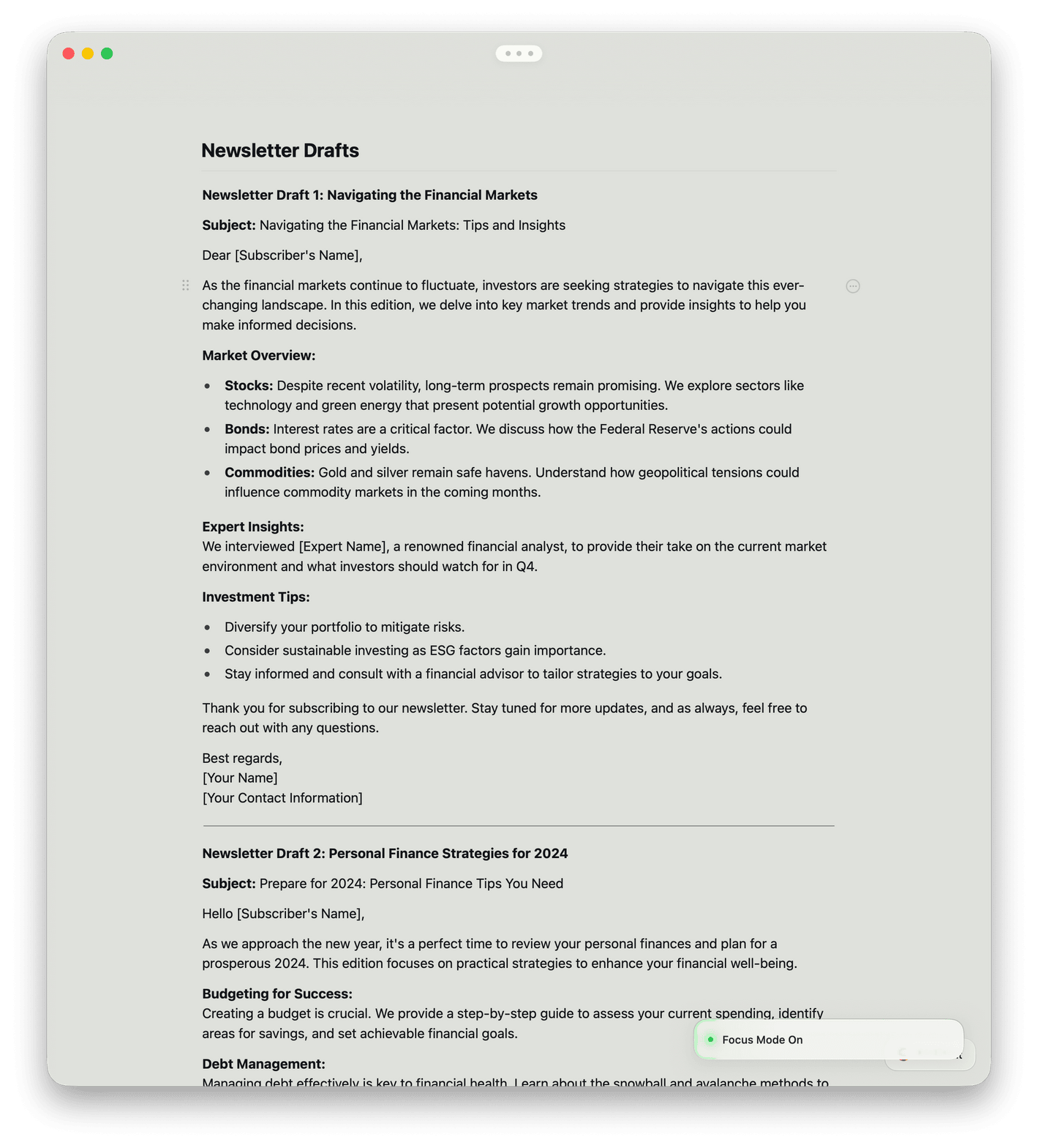 Bản thảo dạng dài