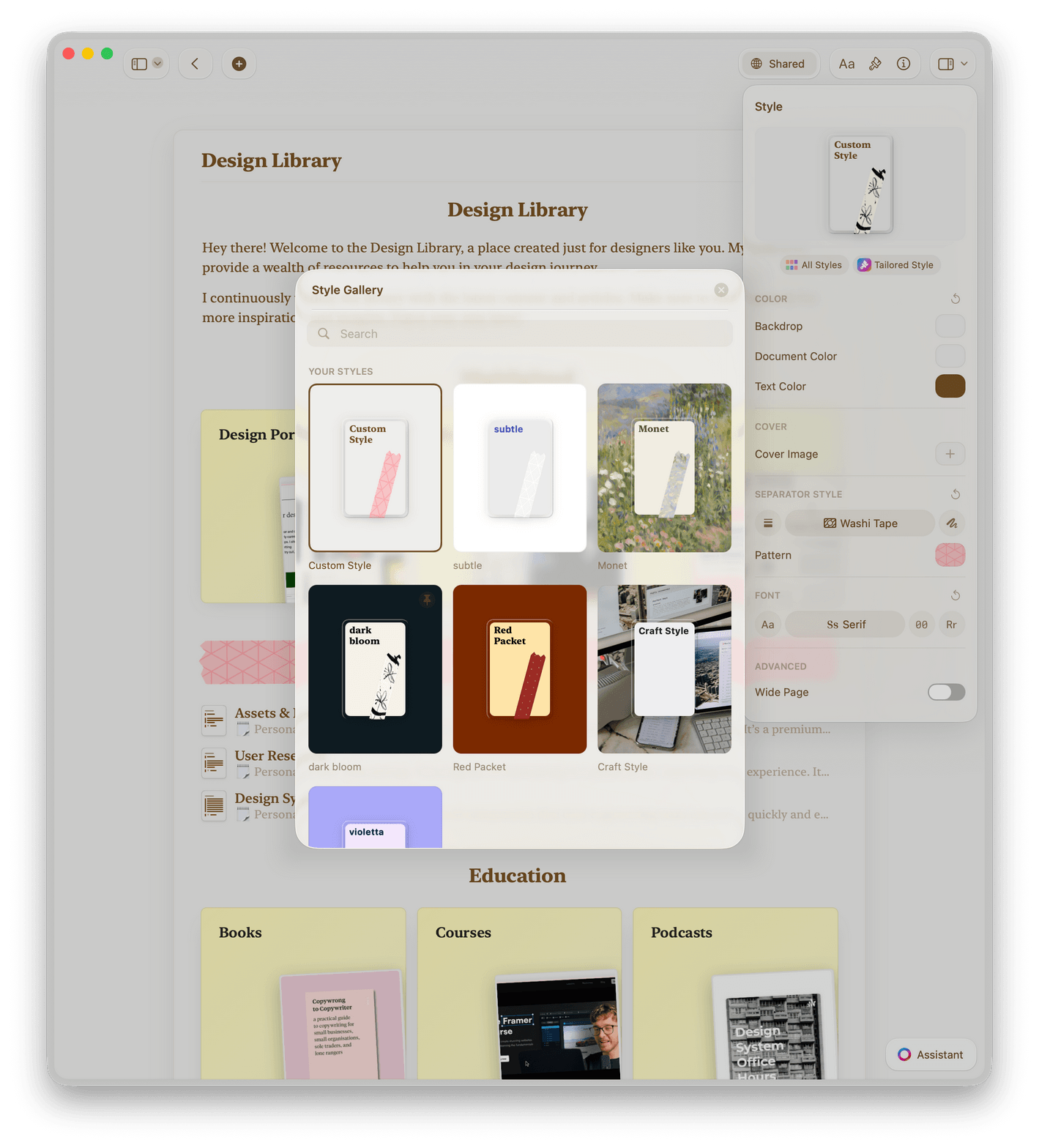 Presentaciones que dominan la sala.