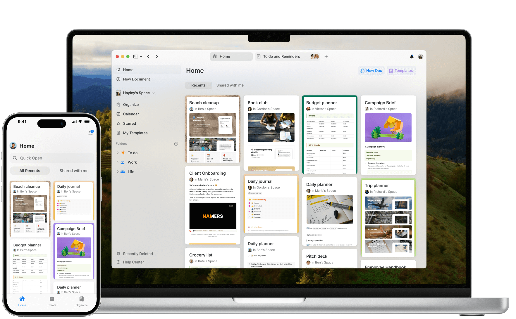 Craft on Apple and Windows devices