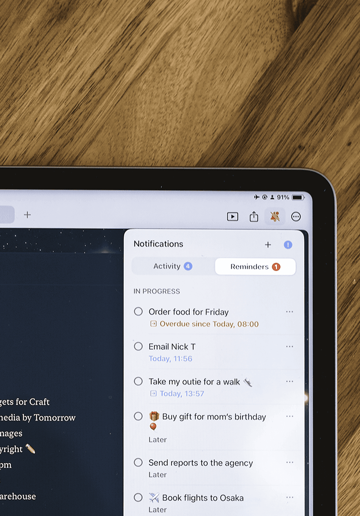 Task Reminder background