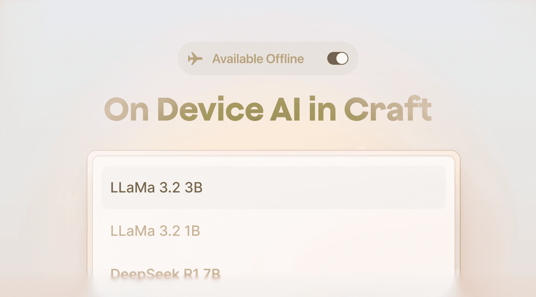 Craft Blog Post: Introducing on device AI capabilities inside the Craft Assistant