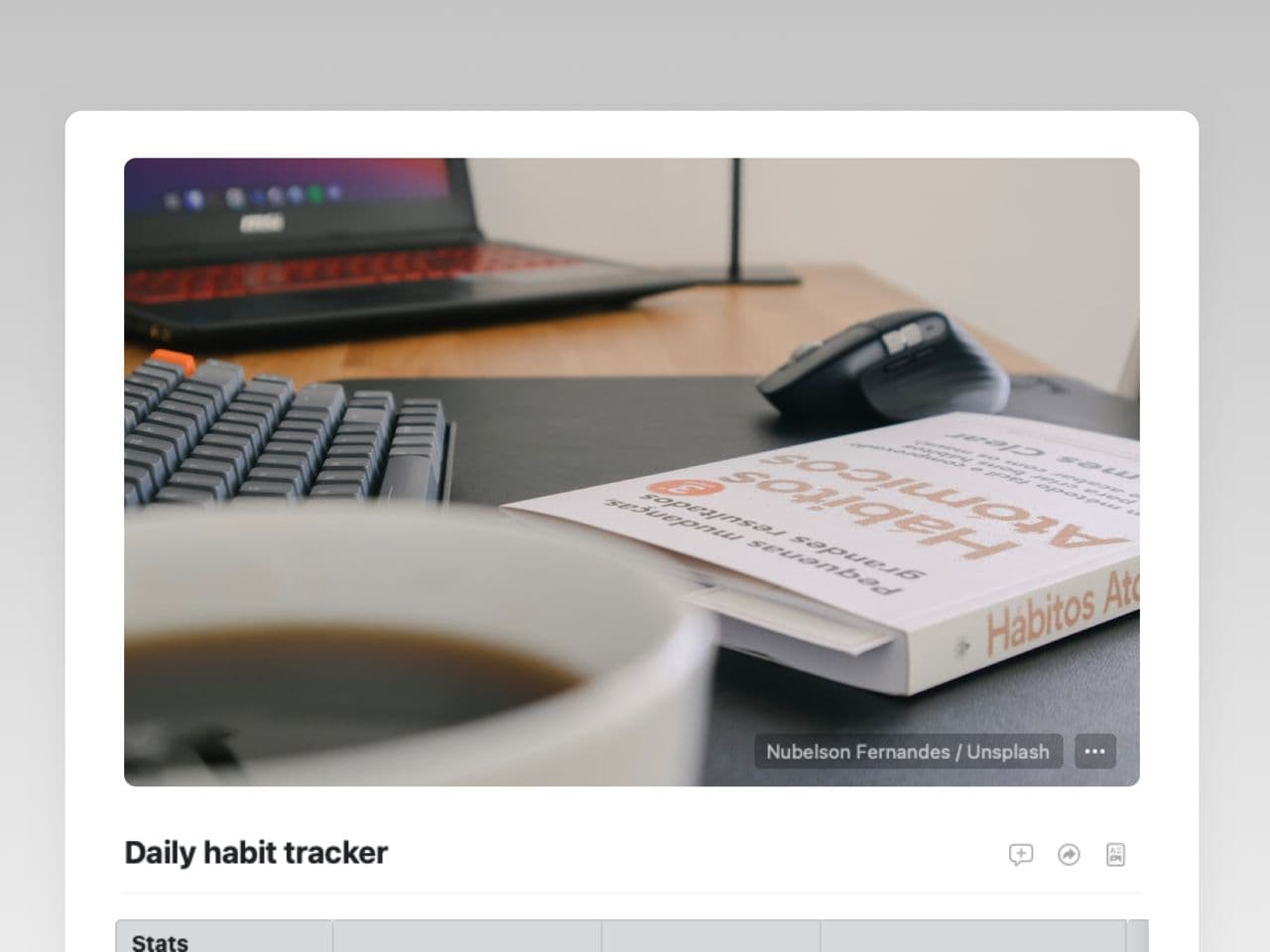 Craft Free Template: Daily Habit Tracker