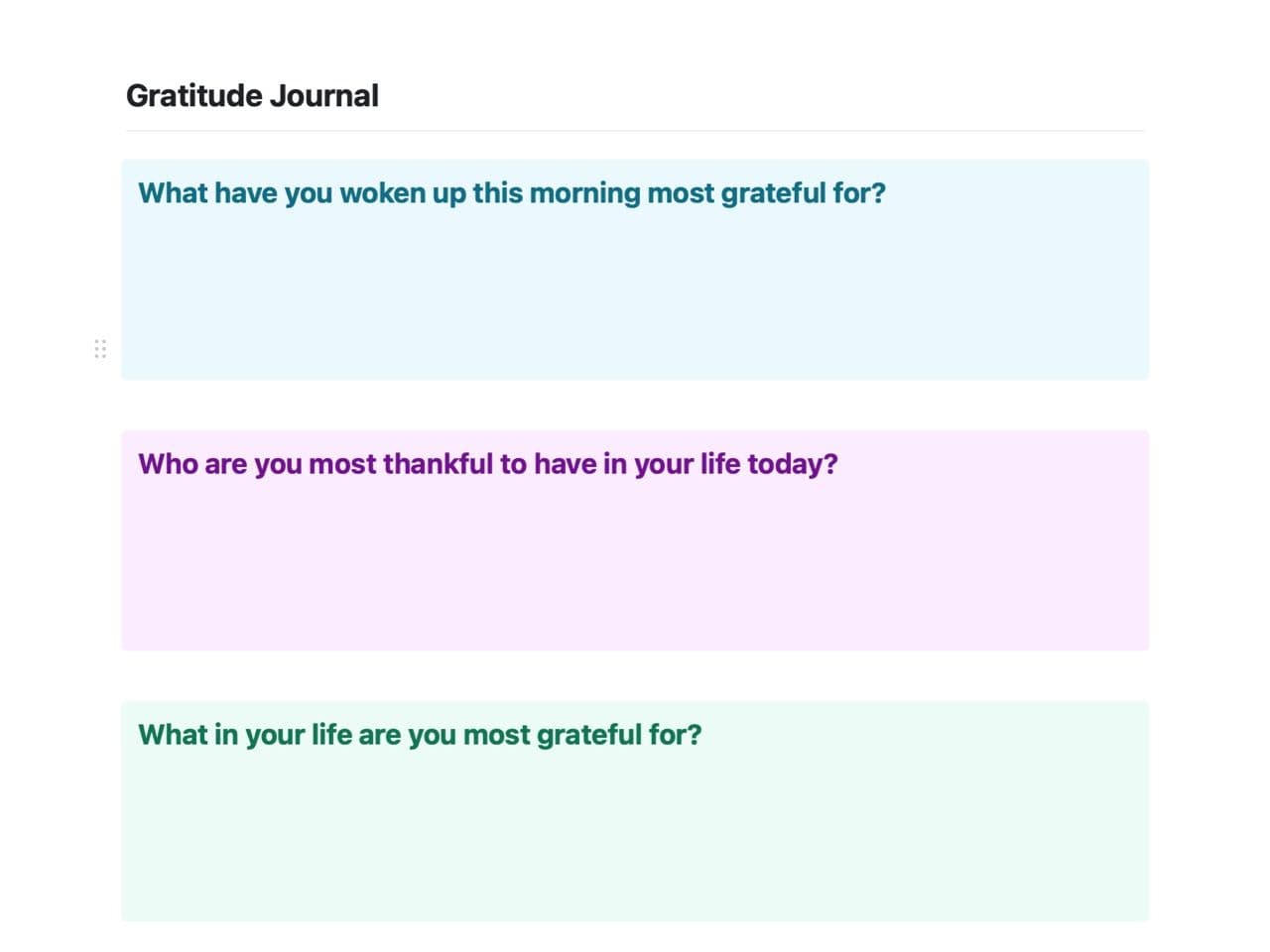 Craft Free Template: Gratitude Journal (Simple)