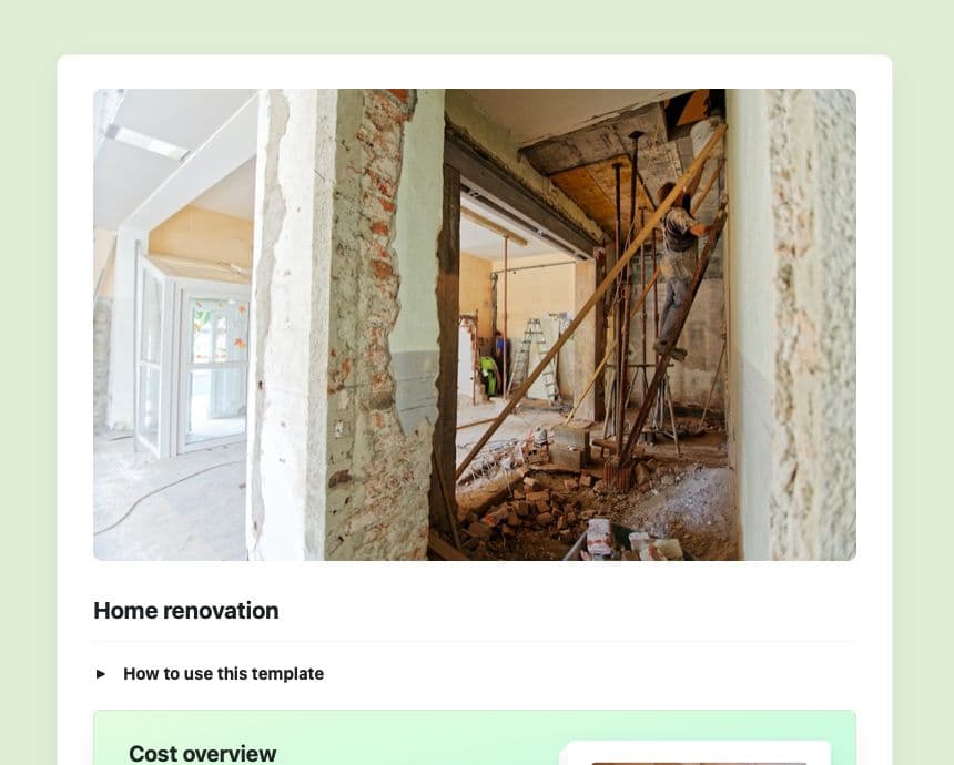 Home renovation in Craft