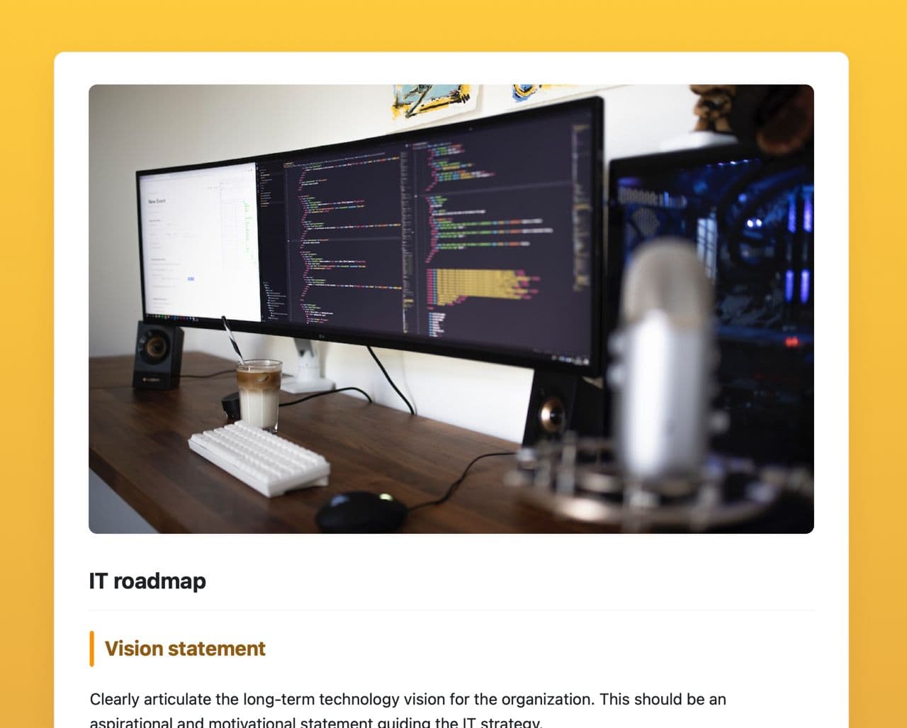 Craft Free Template: IT roadmap