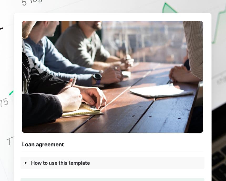 Craft Free Template: Loan agreement