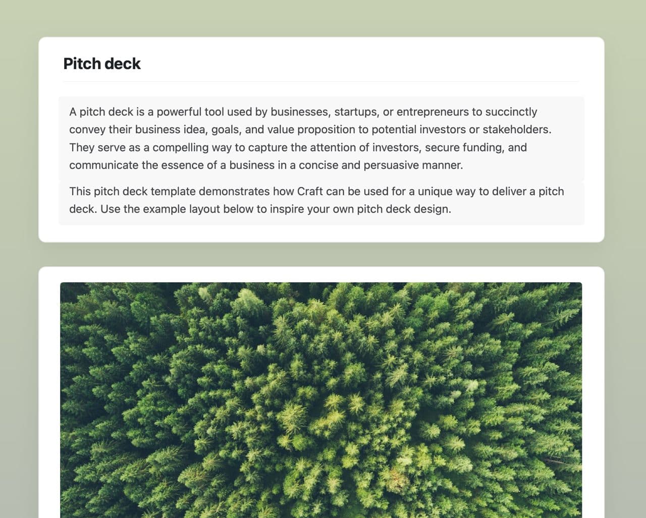 Craft Free Template: Pitch deck