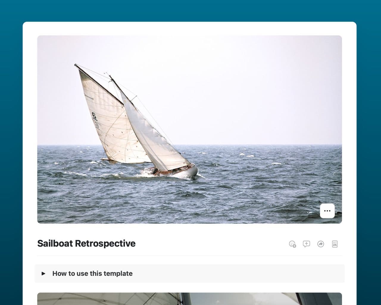 Craft Free Template: Sailboat retrospective