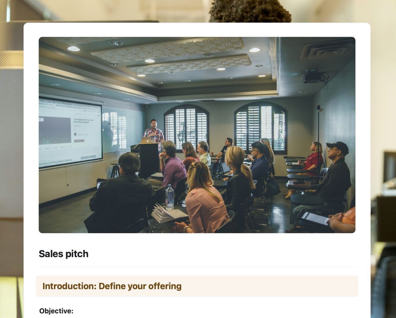 Craft Free Template: Sales pitch