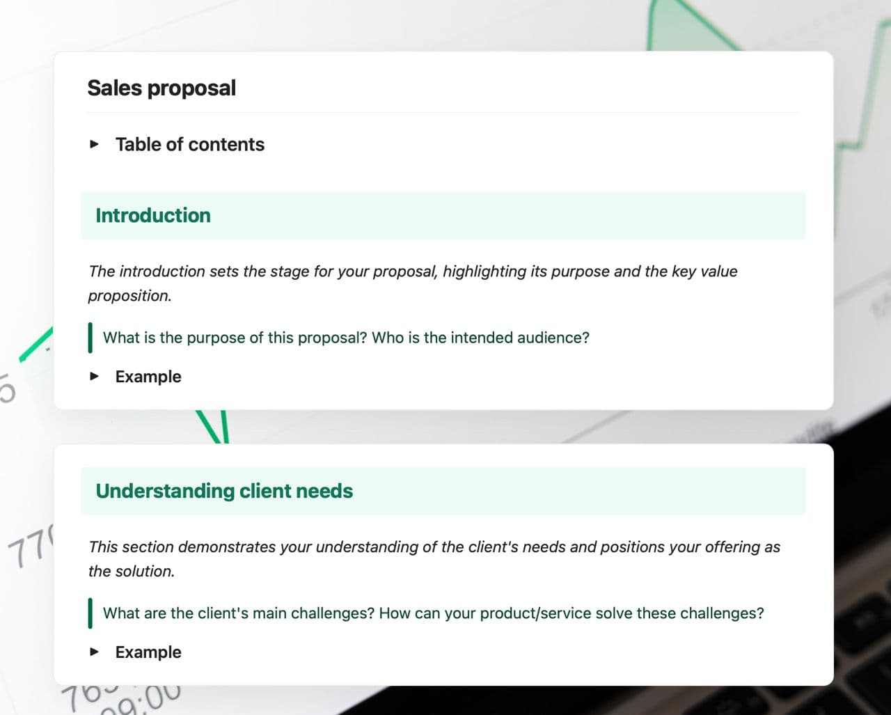 Craft Free Template: Sales proposal