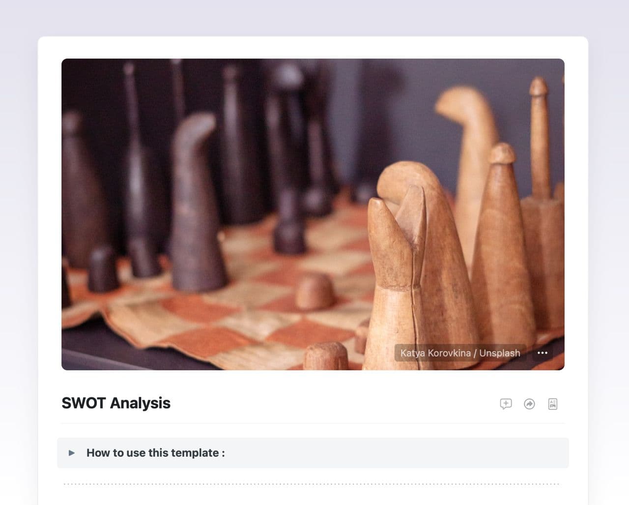 Craft Free Template: SWOT analysis template
