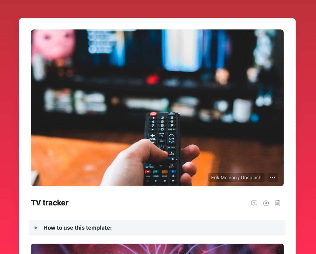 TV Tracker template in Craft