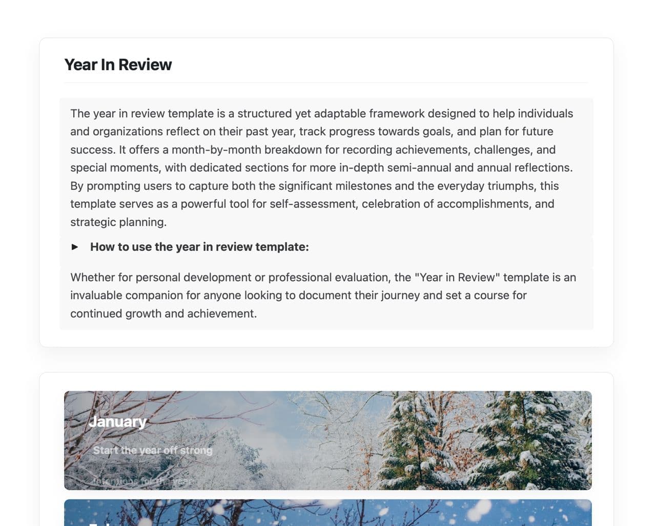 Craft Free Template: Year in review