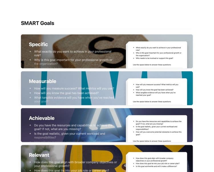 Craft Free Template: SMART Goals