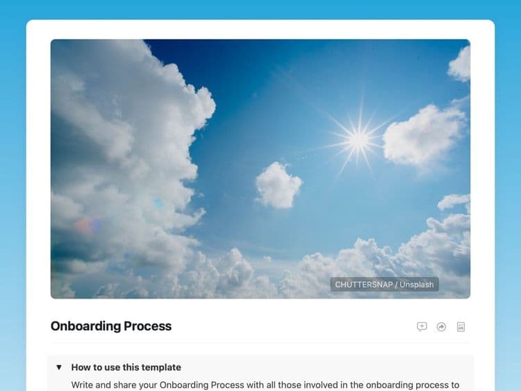 Craft Free Template: Onboarding Checklist