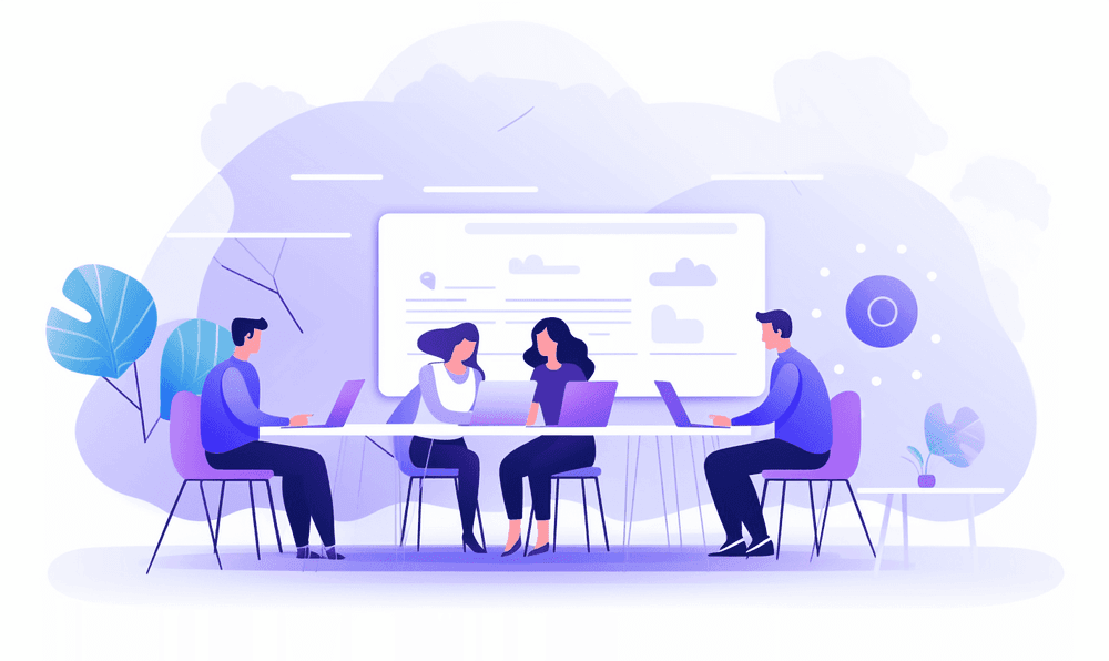 An illustration representing a Daily Notes Meeting