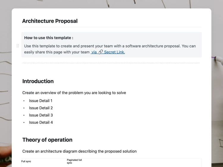 Craft Free Template: Architecture Proposal
