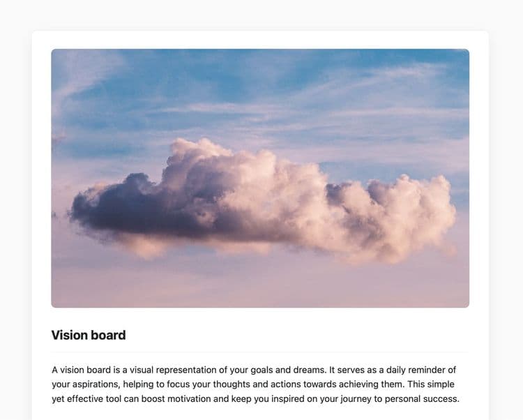 Craft Free Template: Vision board in craft