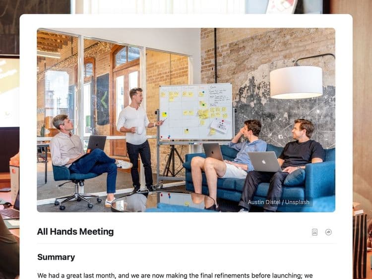 Craft Free Template: Company Announcement template
