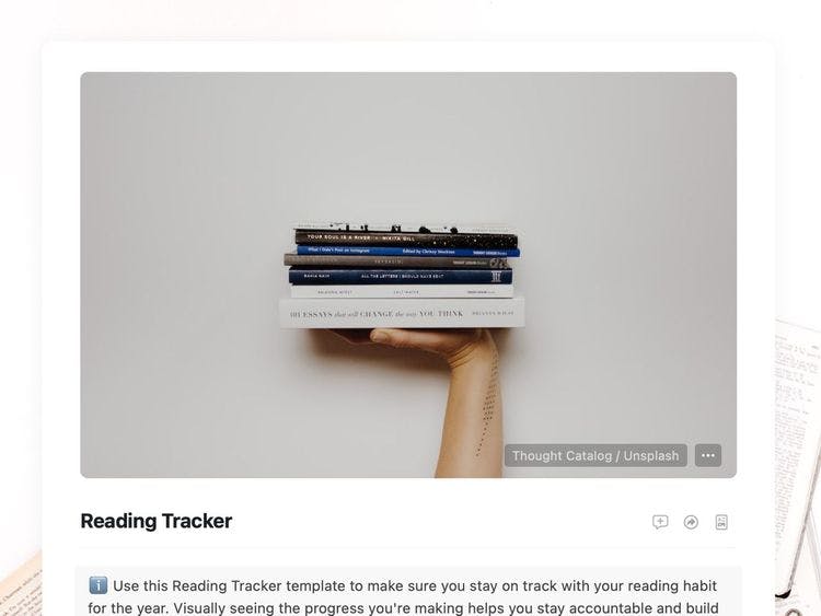 Craft Free Template: Reading Tracker Template