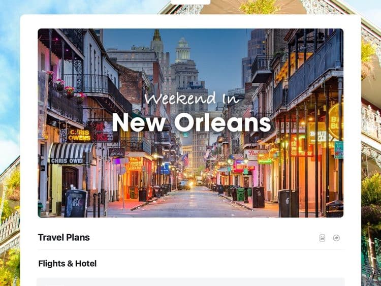 Craft Free Template: Travel itinerary