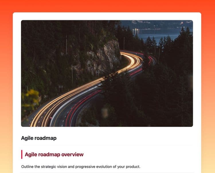 Agile roadmap in craft