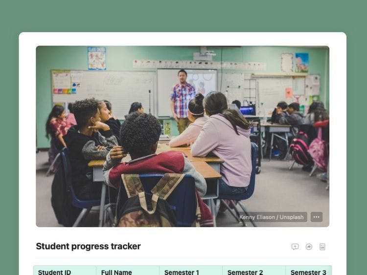 Free Student Progress Tracker template
