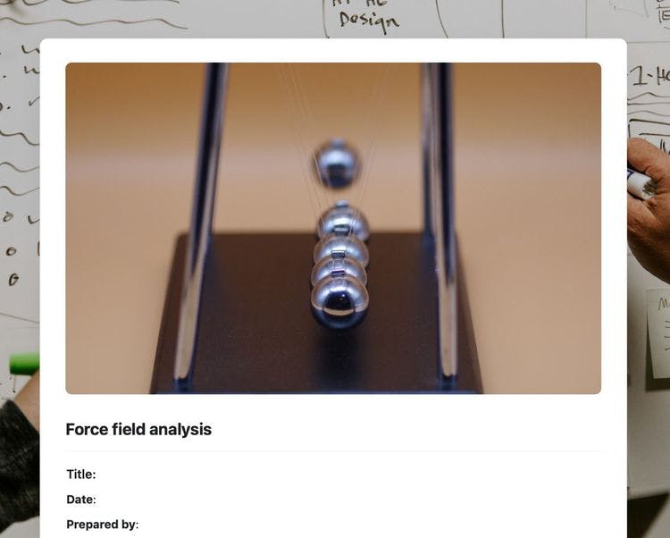 Craft Free Template: Force field analysis in craft