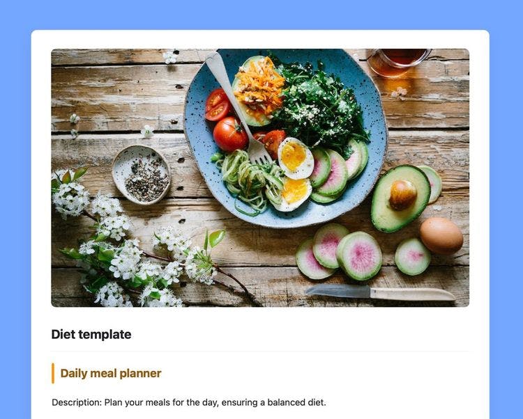 Craft Free Template: Diet template in craft 