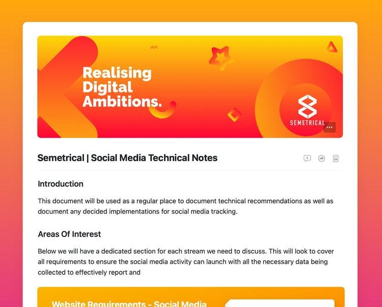 Craft Blog Post: Semetrical: how a digital agency uses Craft for dazzling documents and dashboards