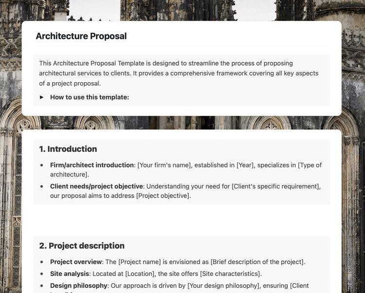 Craft Free Template: Explore our detailed architecture proposal template to streamline your project planning and enhance client communication effectively.