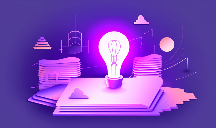 Illustration representing strategy with lightbulb
