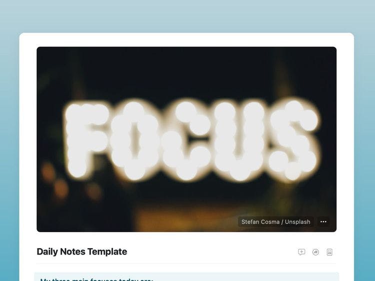 Free Daily Notes Template