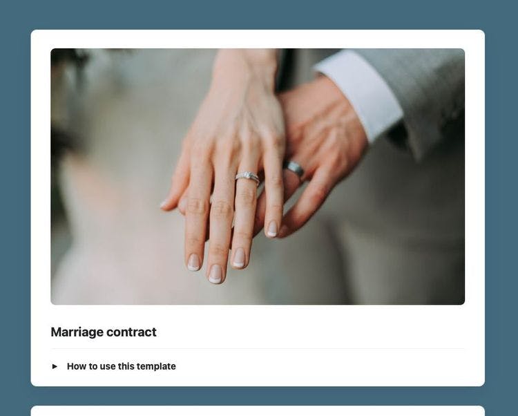 Craft Free Template: Marriage contract in Craft