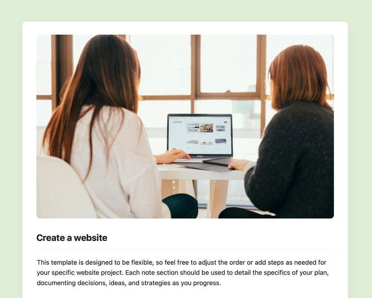Create a website in craft
