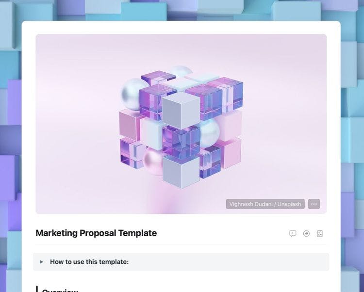Craft Free Template: Marketing proposal