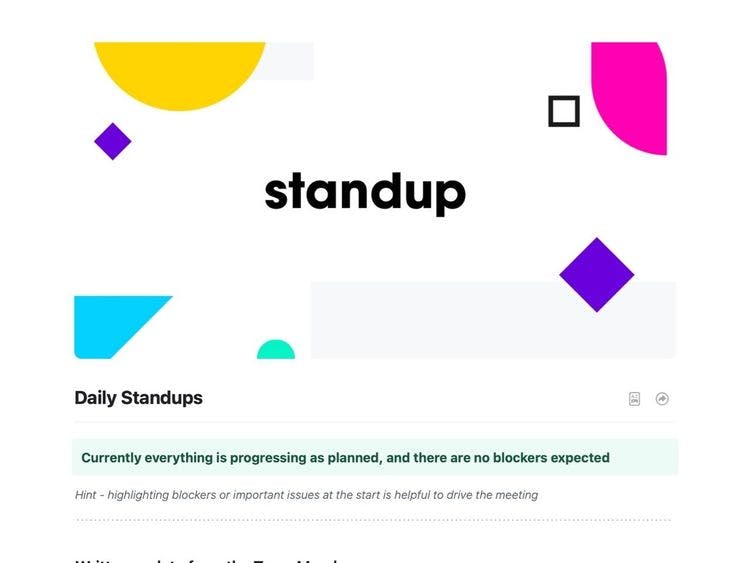 Craft Free Template: Daily Standups
