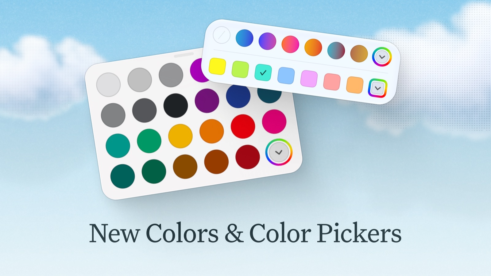 New Colors & Color Pickers