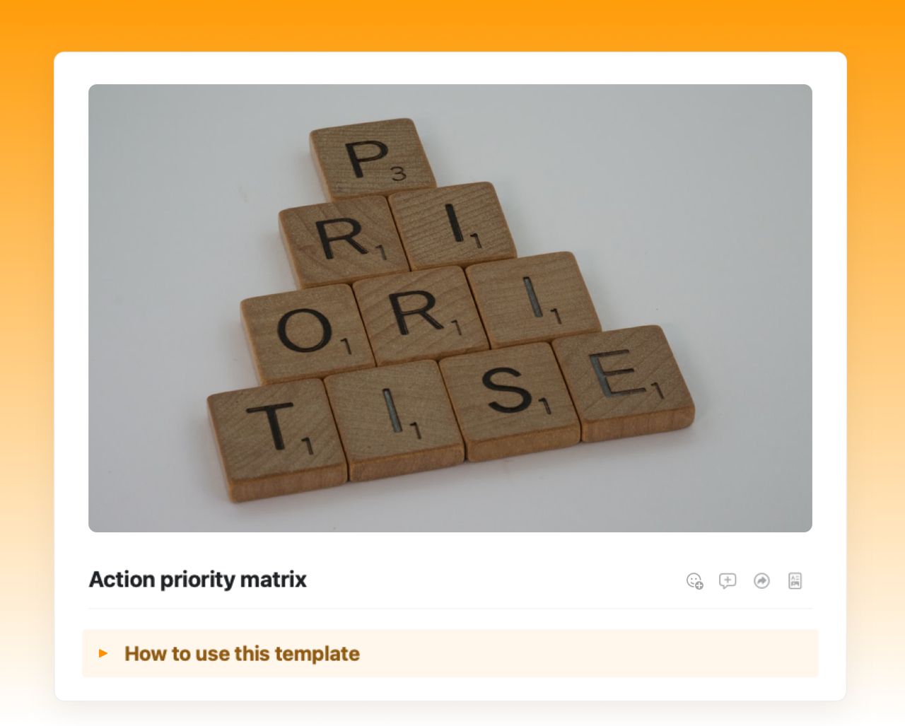 Action priority matrix | Free Template | Craft