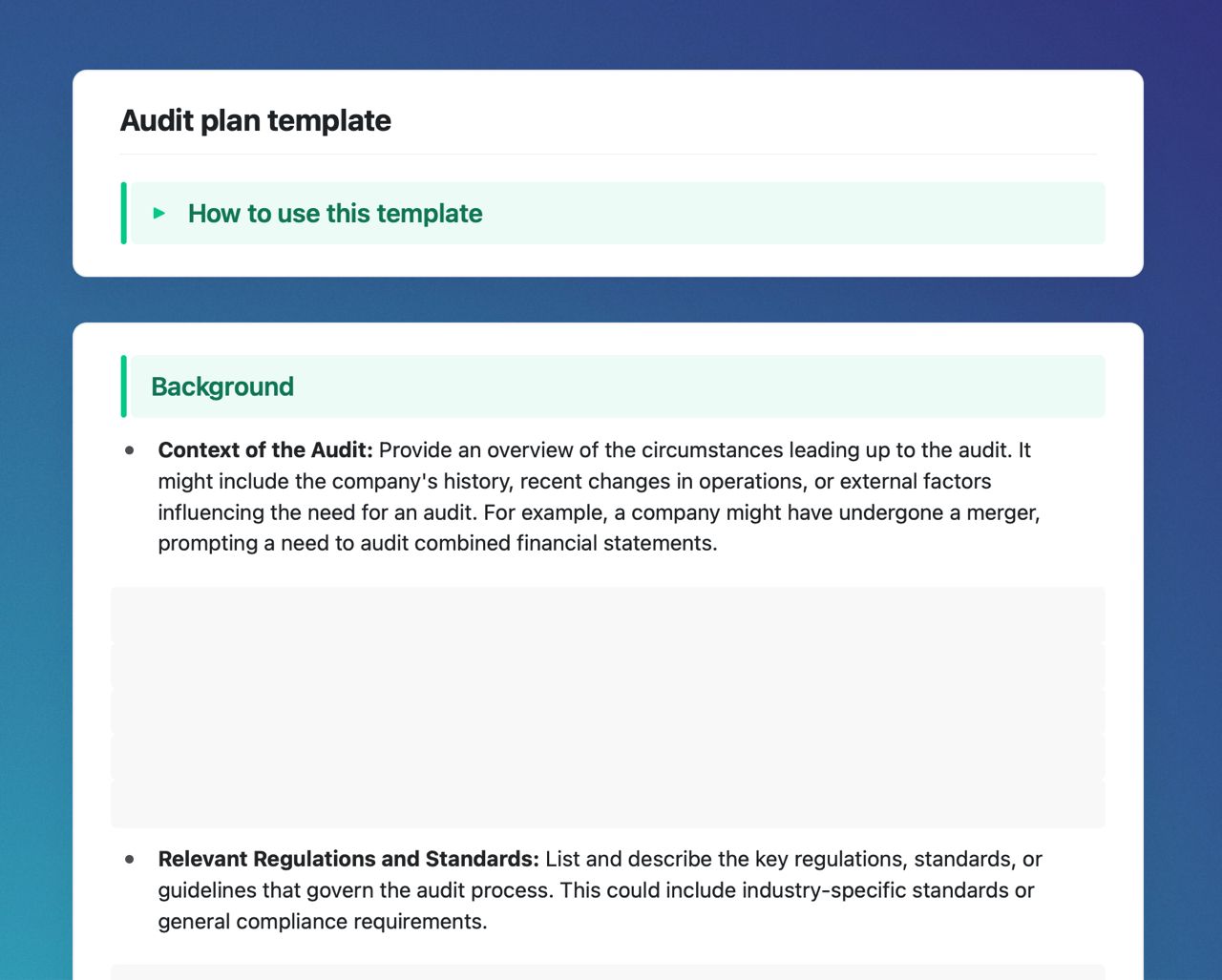 Audit plan | Free Template | Craft
