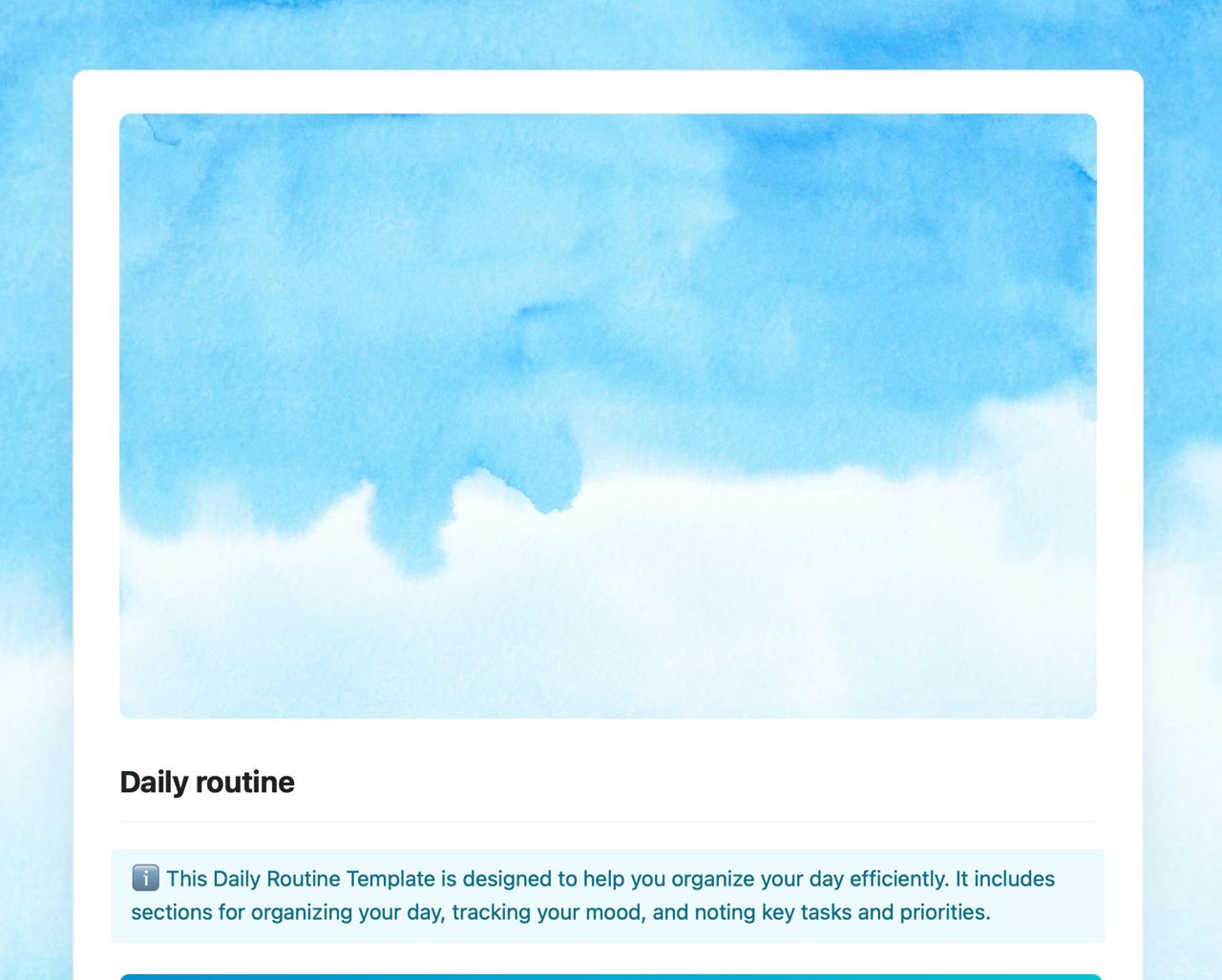 Daily routine | Free Template | Craft